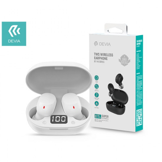 Devia ST351020 Bluetooth v5.0 Joy A6 Series TWS with Charging Case - fekete sztereó headset (ST351020)