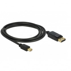 DELOCK mini Displayport 1.2 apa - Displayport apa kábel, 4K, 60Hz, 2m (42438)