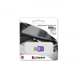 Kingston 256GB USB3.2 Gen1 C/USB3.2 Gen1 A DataTraveler microDuo 3C (DTDUO3CG3/256GB) Flash Drive