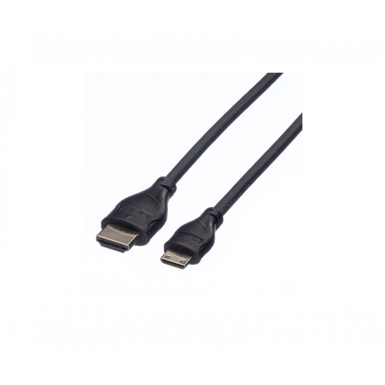 Roline HDMI 1.4 - mini HDMI 1.4 Monitor összekötő kábel, 2m (11.04.5580)