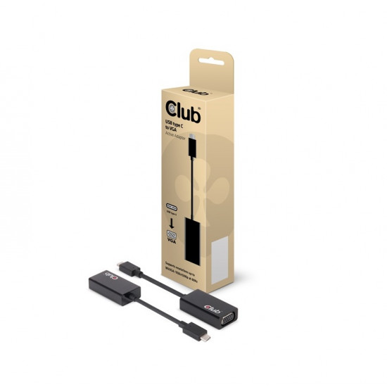 CLUB3D USB 3.1 Type-C - D-SUB aktív adapter (CAC-1502)