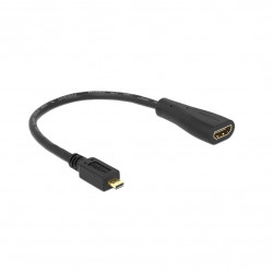 Delock micro HDMI apa - HDMI 19 pin anya átalakító kábel, 23cm (65391)
