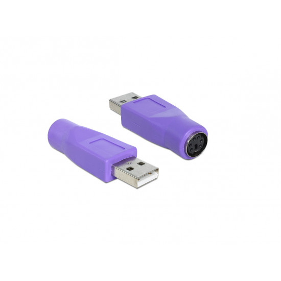 Delock PS/2 anya - USB Type-A apa adapter (65461)