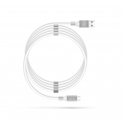 Delight USB Type-C mágneses adatkábel, 1.2m, 2A, fehér (55446C-WH)