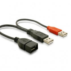 Delock USB adat- és tápkábel, fekete (65306)