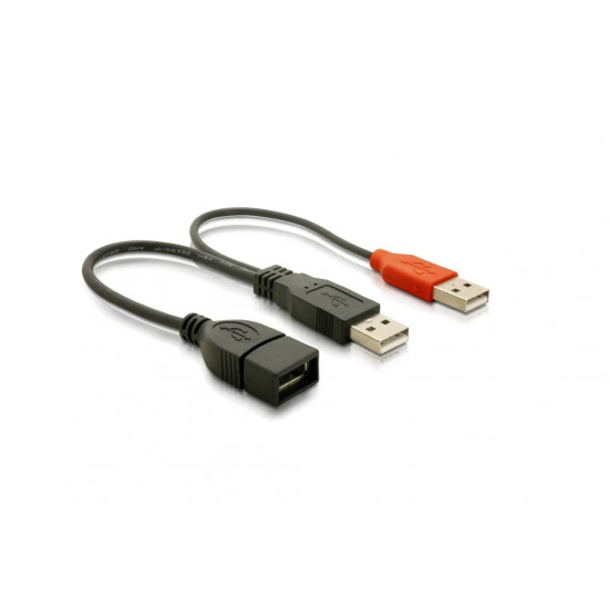 Delock USB adat- és tápkábel, fekete (65306)