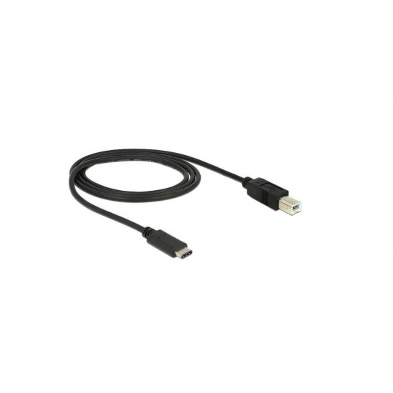 Delock USB 2.0 Type-A - USB 2.0 Type-B kábel, 1m, fekete (84895)