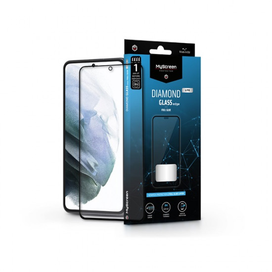 MyScreen Diamond Glass Lite Edge2.5D Full Glue Samsung G990F Galaxy S21 edzett üveg kijelzővédő fólia fekete kerettel (LA-2121) MyScreen Diamond Glass Lite Edge2.5D Full Glue Samsung G990F Galaxy S21 edzett üveg kijelzővédő fólia fekete kerettel (LA-2121)