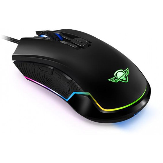 Spirit of Gamer ELITE-M20 6gomb egér 7 gomb 4000DPI Fekete (S-EM20BK2)