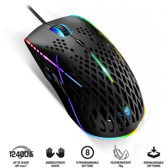 Spirit Of Gamer Xpert M100 optikai Gaming egér fekete (S-XM100)