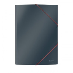 Leitz COSY Soft touch A4 bársony szürke gumis karton mappa (30020089)