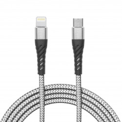 Delight Lightning - USB Type-C Adatkábel, 1m, ezüst (55434-1)
