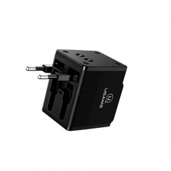Usams univerzális utazó töltő fekete (CC44TC01)