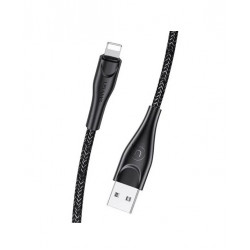 Usams Lightning adat és töltő kábel, 2m, fekete (SJ394USB01)