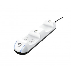 Trust GXT 251 Duo PS5 fehér kontroller töltő állomás (24173)
