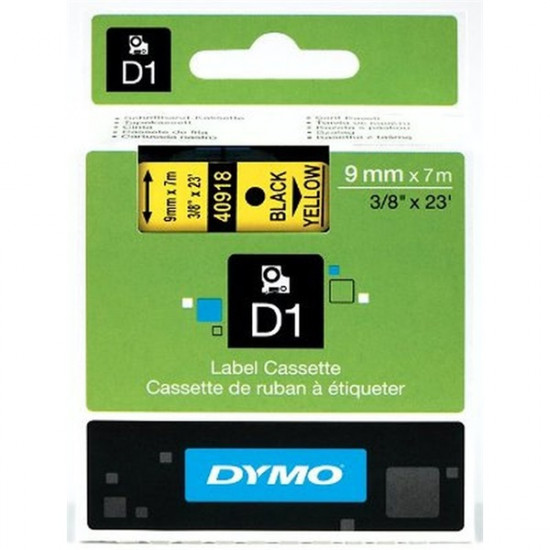 Dymo D1 9mmx7m sárga/fekete feliratozógép szalag (NDY0720730)