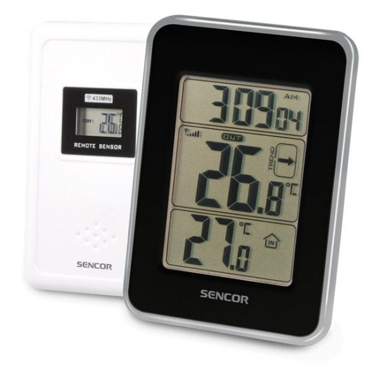 Sencor SWS 25 BS vezeték nélküli hőérzékelős fekete időjárás állomás (35045106)