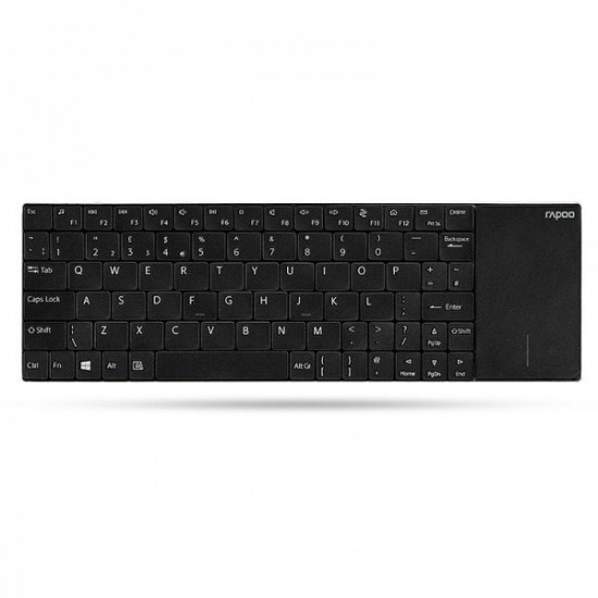 Rapoo E2710 vezeték nélküli billentyűzet+Touchpad fekete (157233)