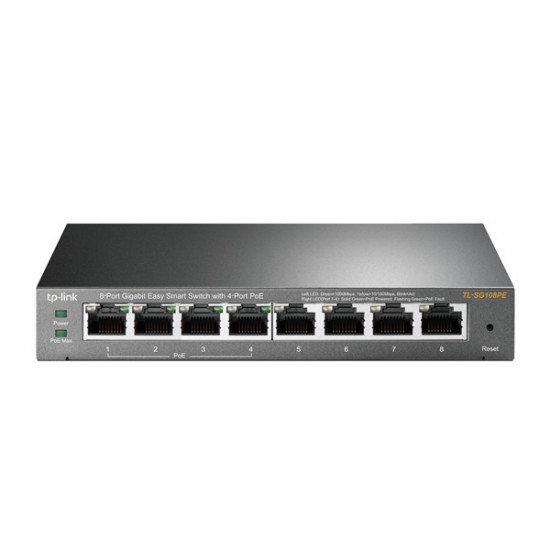 TP-Link TL-SG108PE 10/100/1000Mbps 8 portos PoE smart switch