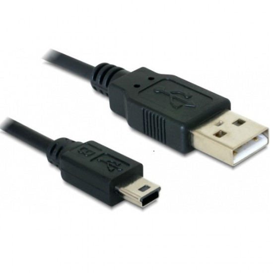 KAB Delock USB 2.0 - A/USBmini - B 5pin apa/apa kábel - 1m (82273)