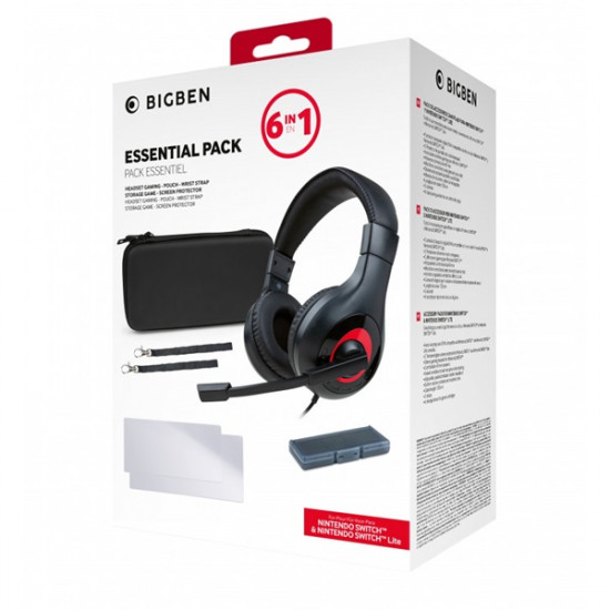 Nacon Essential Pack Nintendo Switch fekete headset csomag Nacon Essential Pack Nintendo Switch fekete headset csomag
