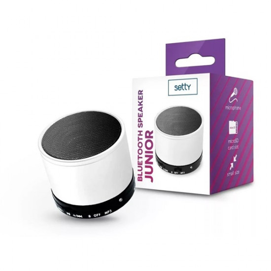 Setty Junior Bluetooth mini hangszóró - fehér (TF-0158)