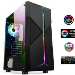 Spirit Of Gamer Clone 3 RGB táp nélküli ablakos ház fekete (8001RA)