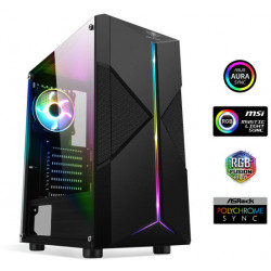 Spirit Of Gamer Clone 3 RGB táp nélküli ablakos ház fekete (8001RA)