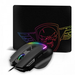 Spirit Of Gamer PRO-M3 RGB optikai Gaming egér és egérpad fekete (S-PM3RGB)