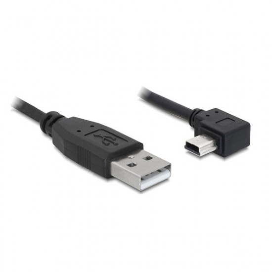 KAB Delock USB 2.0 A apa - USB miniB 5pin elfordított apa átalakító kábel - 3m (82683)