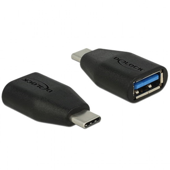 Delock SuperSpeed USB 10 Gbps (USB 3.1 Gen 2) USB C típus > USB 3.1 A adapter (65519)