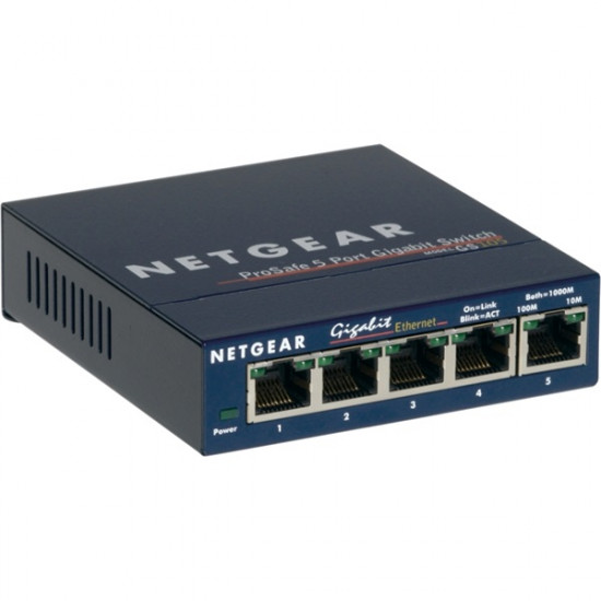 NETGEAR GS105GE Netgear ProSafe 5-Port Gigabit Desktop Switch NETGEAR GS105GE Netgear ProSafe 5-Port Gigabit Desktop Switch