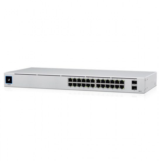 UBiQUiTi Switch 24x1000Mbps (16xPOE+), 2x1000Mbps SFP, Menedzselhető, Rackes - USW-24-POE