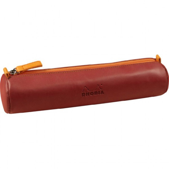 Clairefontaine Rhodiarama 215x5cm hengeres műbőr narancsvörös tolltartó (P0016-0758)