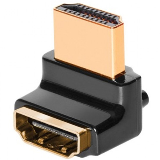 AudioQuest HDMI Type A aljzat - Type A aljzat aranyozott csatlakozós 90 fokos adapter (HDM90W)