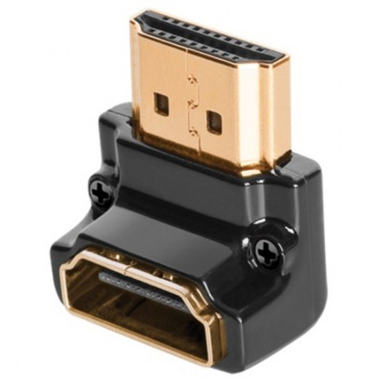 AudioQuest HDMI Type A aljzat - Type A aljzat aranyozott csatlakozós 90 fokos adapter (HDM90N)