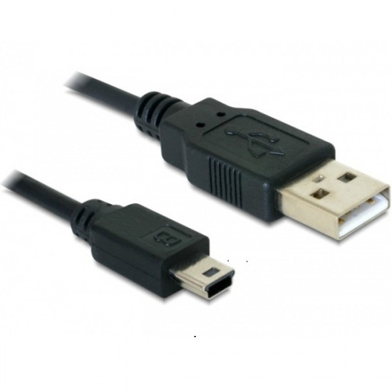 KE -Delock USB-A 2.0 - USB mini-B 5pin 0.7m átalakító kábel (82396)