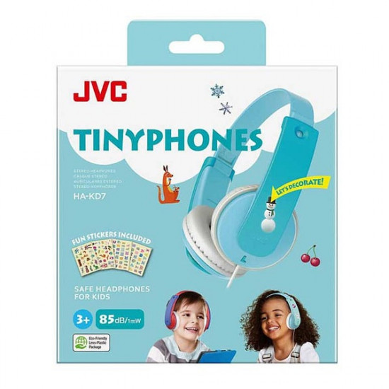 JVC gyermek limitált hangerejű fejhallgató - zöldeskék (HA-KD7-Z)