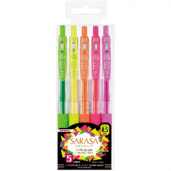 Zebra Sarasa  Clip Neon 5db-os zseléstoll készlet (69440)