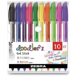 Zebra Doodlerz Fashion&Neon 10db-os zseléstoll készlet (2618)