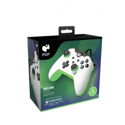 PDP Xbox Series X|S/Xbox One/PC 3,5 mm audio vezetékes neon fehér kontroller (049-012-WG)