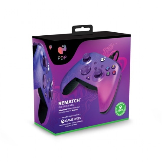 PDP Rematch Xbox Series X|S/Xbox One/PC 3,5 mm audio vezetékes lila kontroller (049-023-PF)
