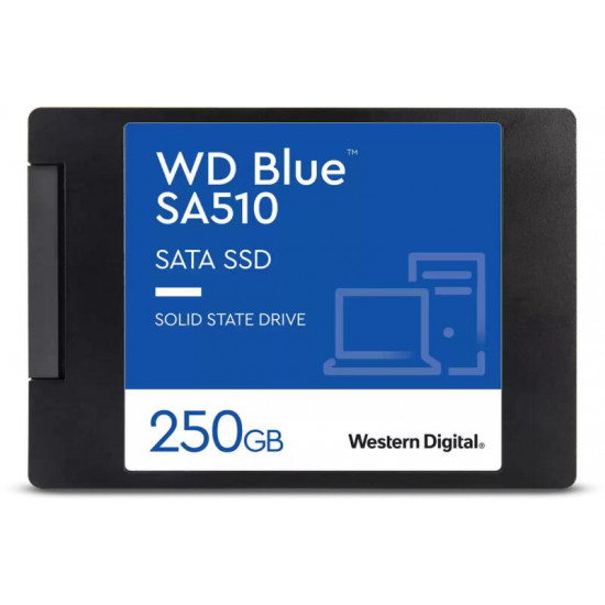 Western Digital 250GB Blue SA510 SSD SATA III 6Gb/s cased 2.5inch 7mm internal single-packed