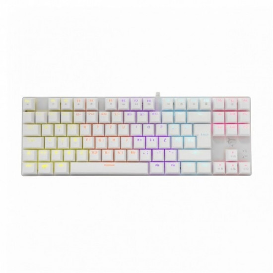 White Shark COMMANDOS GK-2106W/BL-HU fehér mechanikus magyar (blue switch) gamer billentyűzet