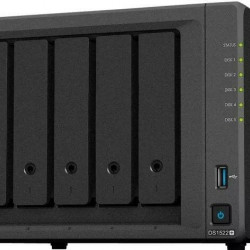 SYNOLOGY  DS1522+ 5 Fiókos AMD Ryzen R1600 2x2,6GHz, 8GB DDR4, 4x1GbE, 2xUSB3.2 NAS