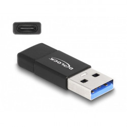 DELOCK Átalakító USB 3.2 Gen 2 Type-A male to USB Type-C female, aktív, fekete (60001)