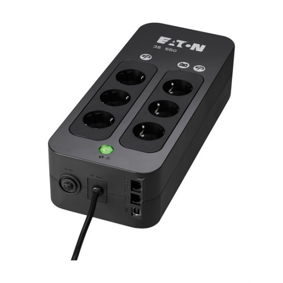 EATON UPS 3S (3+3 Schuko) 550VA (330 W) OFFLINE szünetmentes tápegység, torony - USB interfész felügyeleti szoftverrel EATON UPS 3S (3+3 Schuko) 550VA (330 W) OFFLINE szünetmentes tápegység, torony - USB interfész felügyeleti szoftverrel