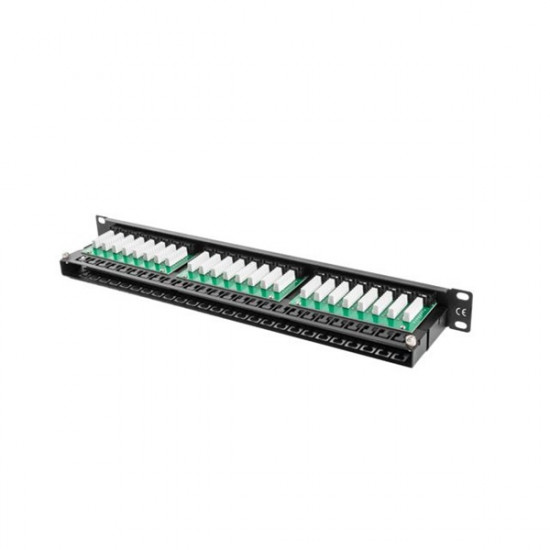 Lanberg Patch panel CAT5e UTP 48 PORT 1U 19 fekete (PPU5-1048-B)