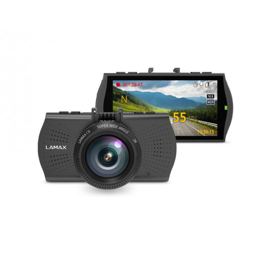 LAMAX C9 autós menetrögzítő kamera, 2K videofelvétel, 2.7'' LCD kijelző, 150°-os látószög (LMXC9)