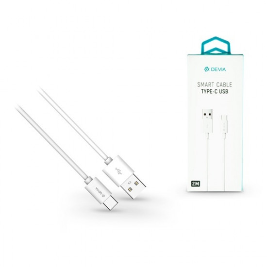 Devia USB - USB Type-C adat- és töltőkábel 2 m fehér (ST312038)